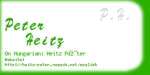 peter heitz business card